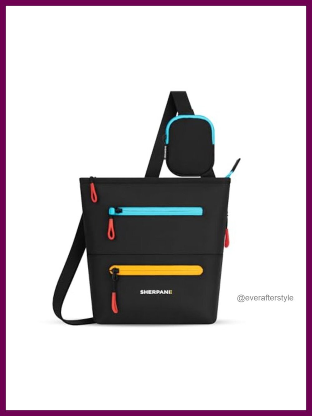 Nylon Crossbody Bag, RFID, Recycled, Multi Pocket, Detachable Coin Purse